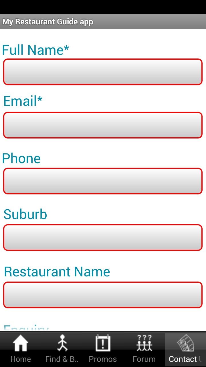 My Restaurant Guide app
