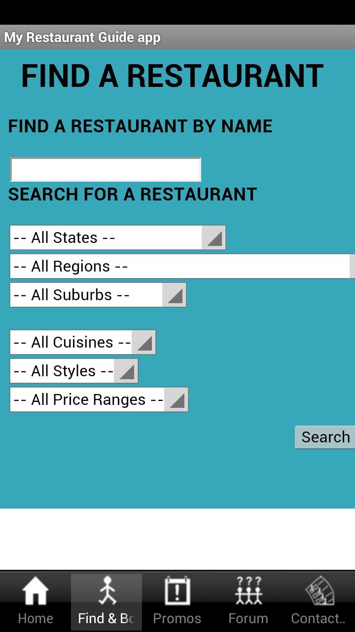 My Restaurant Guide app