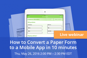 Free webinar. mobile forms